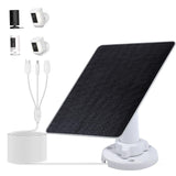 ECO-WORTHY Solar Panel for Ring Camera Outdoor Wireless, 5W Fast Charging Compatible with Rings Spotlight & All-New Stick Up Out