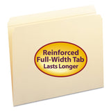 Smead File Folder, 11 pt, Straight Tab,2 Ply, Letter,100/BX,MLA