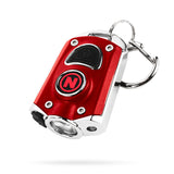 NEBO MYCRO Keychain Flashlight | 400 Lumens, Rechargeable EDC Light with 6 Red, Green & White Modes, Water Resistant, Portable, 