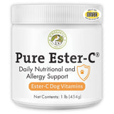 Wholistic Pet Organics Pure Ester-C Powder for Dogs & Cats - 1 Lb - Vitamin C Supplement for Immune Support, Skin & Coat Health,