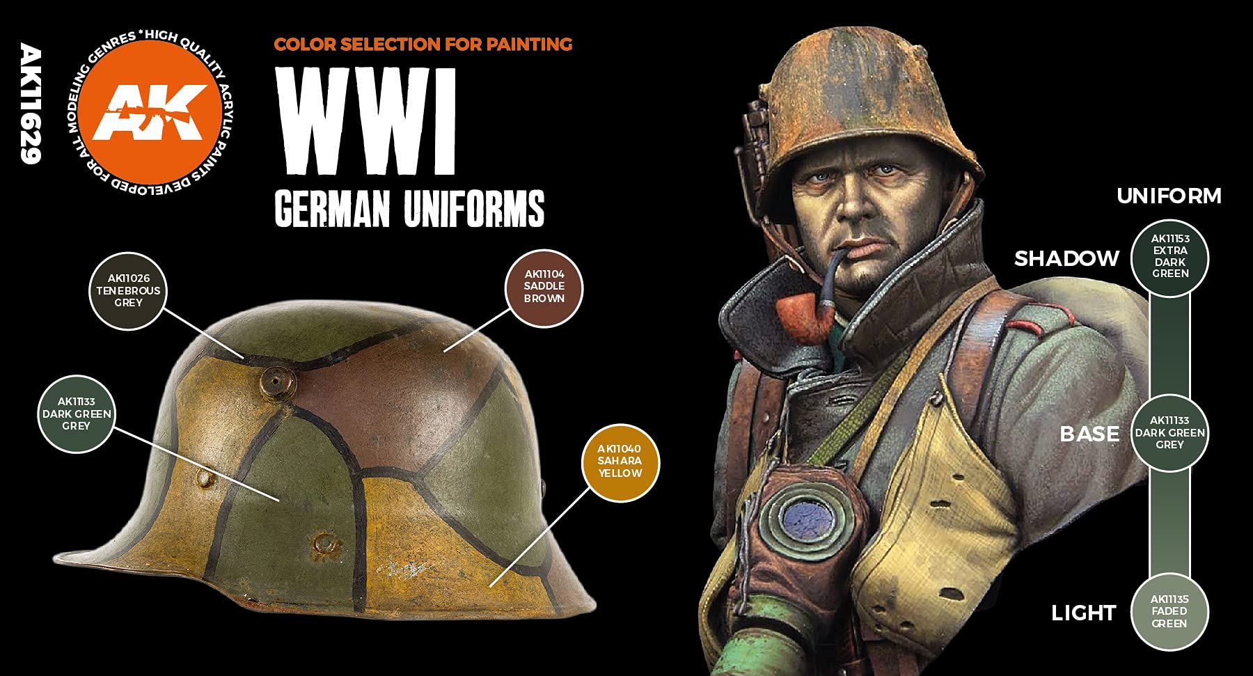 AK Interactive 3G WWI German Uniform - Plastic Modelling Paints & Accessories, Item # AK-11629