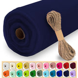 Luceinvita Navy Blue Tulle Fabric Roll, 54 x 40 Yards (120FT) Tulle for Wedding Decoration DIY Tutu Party Backdrop Baby Shower 
