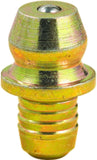 LUMAX LX-3505-10 Gold/Silver Drive Type Straight 0.50 Long Grease Fitting for 3/16 Diameter Hole, (Pack of 10), Circumferential 