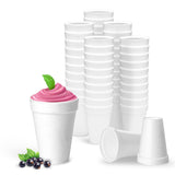 16 Oz Disposable Foam Cups (50 Pack), White Foam Insulates Hot & Cold Beverages, Made in the USA, To-Go Cups - for Coffee, Tea, 