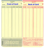 (1000) Amano Mjr-7000 And Mjr-8000 Time Clock Cards, 000-099 Number Series