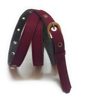 Women Xxxxl Oversize Plus Size Sleek Nerrow Maroon Denim Material Belt For Skyblue Jeans,(Length52 Inch)