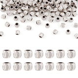 FASHEWELRY 100Pcs 925 Sterling Silver Round Beads Jewelry Making, 2mm Sterling Silver Corrugated Spacer Beads Smooth Round Ball 