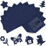 12PCS Felt Fabric Sheets 9 x 12 - 1.6mm Thick Soft Felt for Craft Sewing DIY Patchwork Art Projects Decorations (Navy Blue)