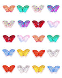 JELIEE 120pcs Butterfly Crystal Beads Bulk Spacer Beads for Jewelry Making Earring Bracelet Necklace Key Chains DIY Craft