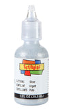 Scribbles 54305 3D Fabric Paint Glitter Glittering Silver