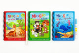 Magic Water Book, Reusable Drawing Coloring Book with Water Pen, Ocean Theme, Educational Learning Toy for Kids (Pack of 3)