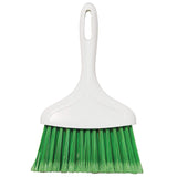 Libman Commercial 1030 Whisk Broom, Polypropylene Handle, 7inch Wide, White with Green Bristles (Pack of 6)