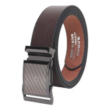 Sunshopping MenS Formal Genuine Leather AutoLock Adjustable Belt (Jafa52Br) (28, Brown02)