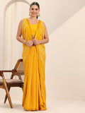 Libas Women5 Georgette Sarees (16242_Yellow 1)