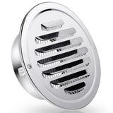 Zonon 1 Pcs Stainless Steel Soffit Vents 4 Inch Round Dryer Vent Cover with Mesh Screen for Home Outdoor Bathroom Wall Ceiling O