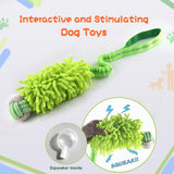 Dog Puppy Toys Dog Squeak Toys Plush Dog Toy with Dog Ropes Knots for Fun and Teeth Cleaning,Tug of War Toys, Puppy Chew Toys, D