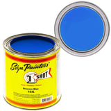 1 Shot Lettering Enamel Paint, Professional Pinstriping and Lettering Paint 8 OUNCE CAN- 1/2 PINT 153L/8Z (153L- Process Blue)