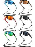Leelosp 6 Pack Polarized Sport Sunglasses for Women Men UV Protection Fishing Driving Cycling Running with Strap Holders (Bright