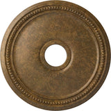 Ekena Millwork CM18DIRZS Diane Ceiling Medallion, 18OD x 3 5/8ID x 1 1/8P (Fits Canopies up to 5 3/8), Hand-Painted Rubbed Bronz