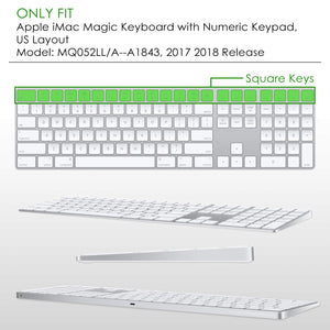 Allinside Ombre Pink Cover For Apple Imac Magic Wireless Bluetooth Keyboard With Numeric Keypad Mq052Ll/A A1843 Us Layout
