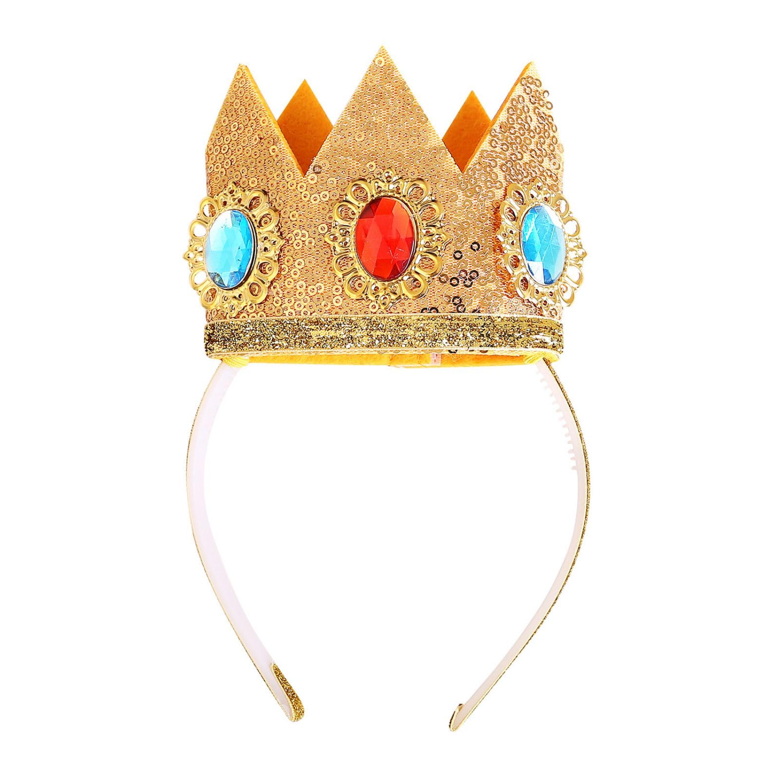 5pcs Princess Peach Crown Accessories Kit for Girl Princess Peach Costume Set Dress Up