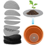 Hodaqe Round Flower Pot Drainage Mesh Pads, 10 Cm, 50 Pcs