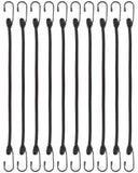 BINCKIN Bungee Cords with Hooks 40cm - 10 Pcs Bungee Cords Heavy Duty Outdoor, Bungee Straps with Hooks for Camping Tarp, Tents,