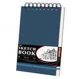Ankkol Small Sketchbook 5x7, 100 Sheets Spiral Drawing Pad - 68lb/100gsm Mini Sketch Book Hard Covers, Lay-Flat Drawing Notebook