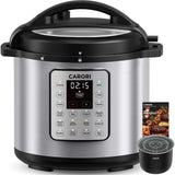 CARORI 1200W 12-in-1 Electric Pressure Cooker 8Qt, Stainless Steel Pressure Cooker, Slow Cook Rice Cooker Steamer Saut , Yogurt