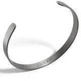 LUXAR men's titanium cuff bracelet | Solid titanium minimalist bracelet designed for men | Available in medium and large sizes |