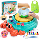 Lehoo Castle Pottery Wheel for Kids, Complete Pottery Arts and Crafts for Kids Ages 8-12 with Air Dry Clay Painting Kit Sculptin