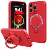 Vanxiliiy Compatible with iPhone 15 Pro Case with Stand, Full Camera Protection Slim Liquid Silicone Phone Cases Fit for iPhone 
