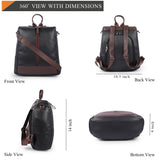 Adisa Faux Leather Backpack Bag For Women & Girls (Bp065-Bla),Black,,B0DZHN1RLP