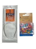 HimmuS Fashion Hub Aluminium Circular Knitting Needles Size No. 9 (Diameter3.75Mm) & 25 Pc Stitch Markers Used For Making Swea