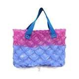 Calandis Inflatable Beach Tote Bag Beach Basket Waterproof Pvc Handbag For Gym Market Blue Purple,