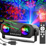 Disco Lights Disco Ball, Sound Activated Party Light with Roating Disco Ball,Star Projector,Ocean Light and Laser Lights for Par