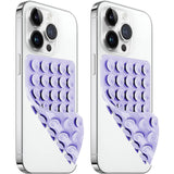 AZXYI 2 Pack Silicone Suction Cup Phone Case Mount Double Sided, Non Slip Phone Accessories for Cellphone, Hands-Free Strong Gri