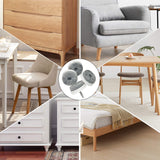 Screw-in Felt Pads - 60pcs 1-1/16 Inch White Furniture Chair Table Glides Pad Floor Protectors for Wooden Legs Feets