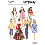 Simplicity S8865 Doll Clothes Sewing Patterns for 11.5 Dolls, Code 8865
