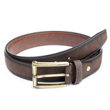 Rizoro Croco Profile Finish Formal Casual Mens Belt For Men Leather With Zinc Buckle (Croco) (Adjustable Waist Size 44 Inchs) 