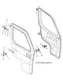 Polaris Ranger Hinge, Upper, Right Side, Matte Black, Genuine Oem Part 1018775-458, Qty 1