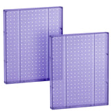 Azar Displays 771620-PUR Plastic Pegboard for Wall Organization - Garage Tool Organizer Wall Mount (Pack of 2) - 1-Sided Durable