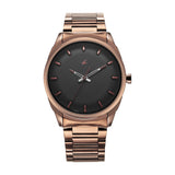 Fastrack Mens Metallica Quartz Analog Black Dial Brown Stainless Steel Strap Watch For Guys - 3273Qm01