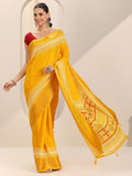 Libas Women28 Silk Blend Sarees (16340_Mustard)