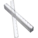 Eboot 50 Pack 12 Inch Rulers Bulk Clear Plastic Ruler Measuring Tool for Kids Student School Office