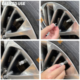 Roson Valve Stem Caps, 4 Pack Handmade Crown Bling Crystal Rhinestone Car Wheel Tire Valve, Attractive Dustproof Car Accessories