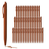 deegtran Pens Bulk, 50 Pack No Bleed Brown Click Pen, Wholesale Retractable Ballpoint Pens, Pens Medium Point, Smooth Ink Pens, 