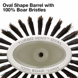 Olivia Garden Ceramic and Ion Turbo Vent 100% Boar Bristle Round Hair Brush CI-BR (4 1/2")