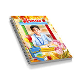 Deep Print Personalized Notebook With Custom Photo Front And Back Cover Print 100 Pages WireO Spiral. Size : A4 Birthday Annive