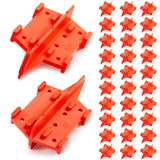 CroBlissful 32 Pcs Deck Spacers 1/8 and 3/16 Spacer Edges Deck Board Spacing Tool Orange for Pressure Treated, Composite, PVC, P